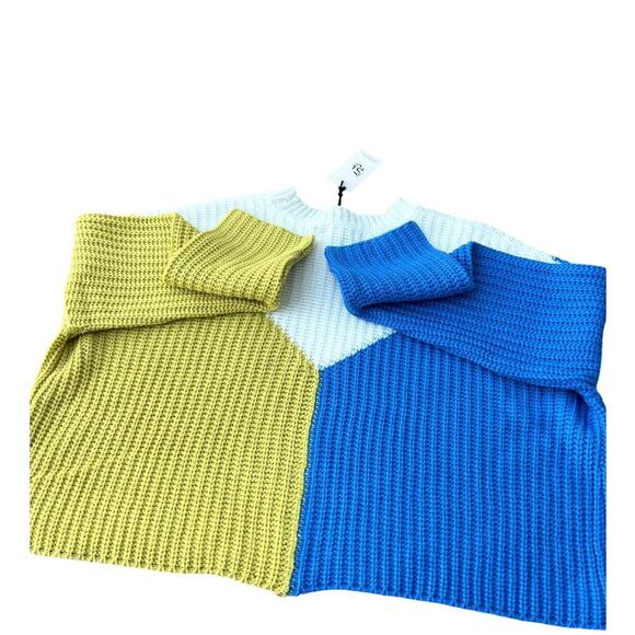 Sincerely Jules color block sweater, crewneck, women's S, NWT - Picture 9 of 9